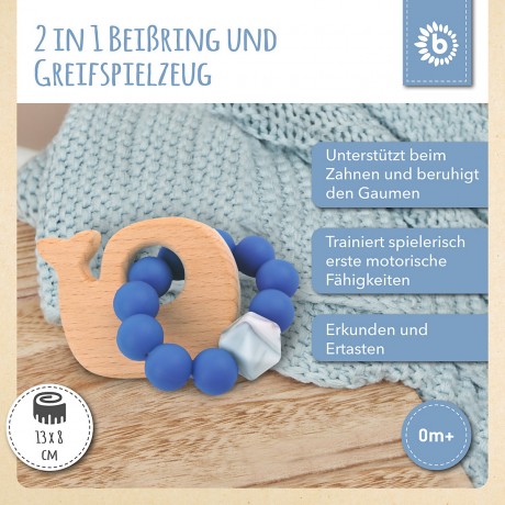 bieco Greifling Holz Natur mit Silikon Kugeln Baby Beissring Greifring Zahnen Beissringe Игрушка-захват из натурального дерева с силиконовыми шариками детский прорезыватель для зубов прорезыватель для зубов прорезыватель для зубов