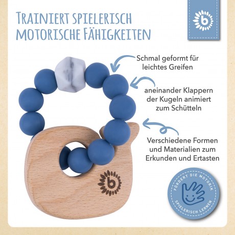 bieco Greifling Holz Natur mit Silikon Kugeln Baby Beissring Greifring Zahnen Beissringe Игрушка-захват из натурального дерева с силиконовыми шариками детский прорезыватель для зубов прорезыватель для зубов прорезыватель для зубов