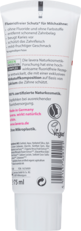 Lavera Zahnpasta Kinder, 0 bis 6 Jahre, fluoridfrei, Лавера Зубная паста для детей до 6 лет без фтора, 75 ml