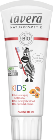 Lavera Zahnpasta Kinder, 0 bis 6 Jahre, fluoridfrei, Лавера Зубная паста для детей до 6 лет без фтора, 75 ml