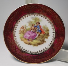 Limoges France Fragonard, Лимож Коллекционная тарелочка Фрагонар, лиможский фарфор, 12см