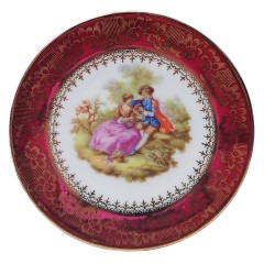 Limoges France Fragonard, Лимож Коллекционная тарелочка Фрагонар, лиможский фарфор, 12см