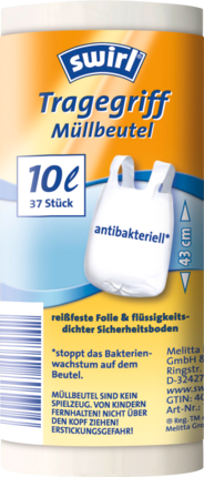 Swirl Мешки для мусора антибактериальные, 37 шт