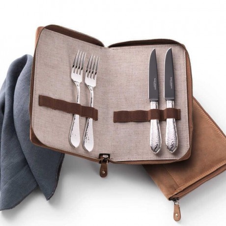 Robbe & Berking Robbe & Berking Martele - 150 g versilbert Grillset Frozen Black 4-tlg. Robbe & Berking Martele - Набор посеребренных грилей Frozen Black, 150 г, 4 предмета.