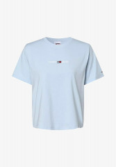 Tommy Hilfiger Print T-shirt hellblau uni футболка с принтом голубой универ