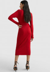 Tommy Hilfiger SLIM FIT MIDI Jumper dress primary red SLIM FIT MIDI Платье-джемпер первичный красный