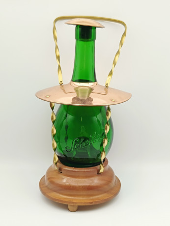 Фонарь винтажный музыкальный Kappel Rodeck /  Scheibel, стекло / латунь, 24 х 12 см, Германия, 1970-80гг.