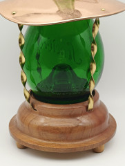 Фонарь винтажный музыкальный Kappel Rodeck /  Scheibel, стекло / латунь, 24 х 12 см, Германия, 1970-80гг.