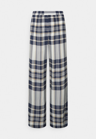 Tommy Hilfiger ICON PULL ON STRAIGHT PANT Trousers icon large chk/ ecru/ pitch blue ПРЯМЫЕ БРЮКИ ICON PULL ON Брюки значок большой chk/ экрю/ темно-синий