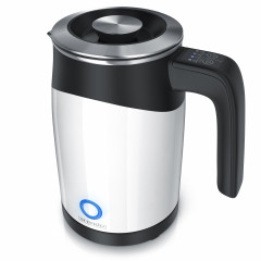 Arendo Arendo Wasserkocher, 0,5 l, 1100 W, Edelstahl Reisewasserkocher Mini, Temperatureinstellung, Single, Doppelwandig | Warmhaltefunktion | mit Akustischem Signal Чайник Arendo, 0,5 л, 1100 Вт, мини-дорожный чайник из нержавеющей стали, регулировка те