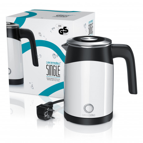 Arendo Arendo Wasserkocher, 0,5 l, 1100 W, Edelstahl Reisewasserkocher Mini, Temperatureinstellung, Single, Doppelwandig | Warmhaltefunktion | mit Akustischem Signal  Чайник Arendo, 0,5 л, 1100 Вт, мини-дорожный чайник из нержавеющей стали, регулировка те