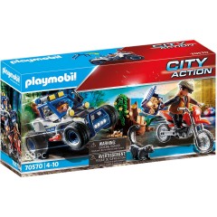 PLAYMOBIL PLAYMOBIL 70570 Polizei-Gelandewagen: Verfolgung des Schatzraubers Полицейский внедорожник PLAYMOBIL 70570: погоня за грабителем сокровищ