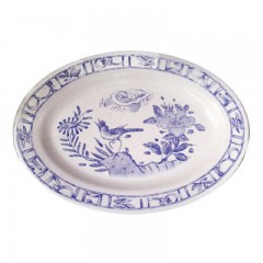 Gien Fayencerie Gien 'Oiseau Bleu monochrome' Platte oval 37 x 26 cm Gien "Oiseau Bleu монохромный" Блюдо овальное 37 x 26 см