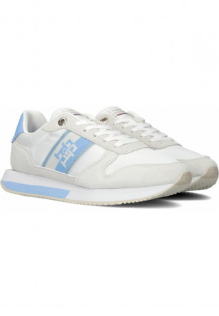 Tommy Hilfiger LAGE RUNNER WITH TH WEBBING Trainers blauw LOCATION RUNNER WITH TH WEBBING Кроссовки синий и белый