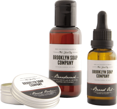 Brooklyn Soap (Бруклин Соап) Company 3-in1 Original Bart (Барт)pflege Reiseset Дорожный Набор по уходу за бородой, 1 шт.