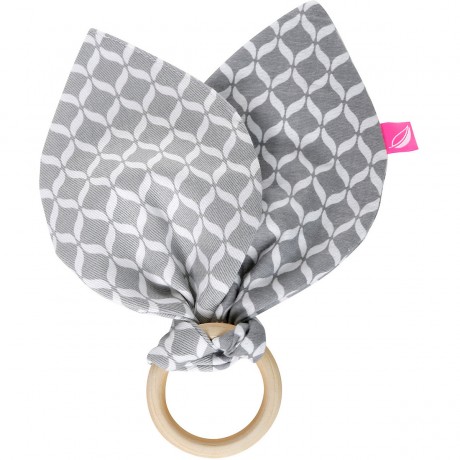 Motherhood Beissring aus Holz mit Baumwollblatter Деревянный прорезыватель с хлопковыми листьями