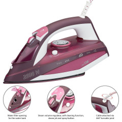 CLATRONIC CLATRONIC Dampfbugeleisen DB 3705, kratzfeste Keramiksohle, 7 Funktionen, 2600 W Паровой утюг CLATRONIC DB 3705, устойчивая к царапинам керамическая подошва, 7 функций, 2600 Вт