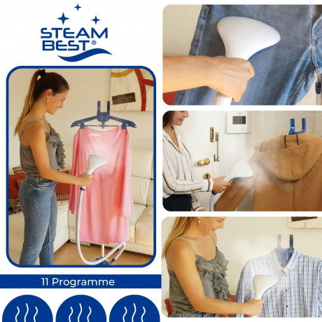 Best Direct® Best Direct® Dampfburste Steam Best®, 1950,00 W, Bugelsystem desinfizieren und bugeln, fur Kleidung, Polster, Teppiche  Паровая щетка Best Direct® Steam Best®, 1950,00 Вт, гладильная система для дезинфекции и глажки, для одежды, обивки, ковро