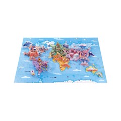 Janod Edukativ-Puzzle Sehenswurdigkeiten mit Aufstellern Образовательные головоломки с дисплеями