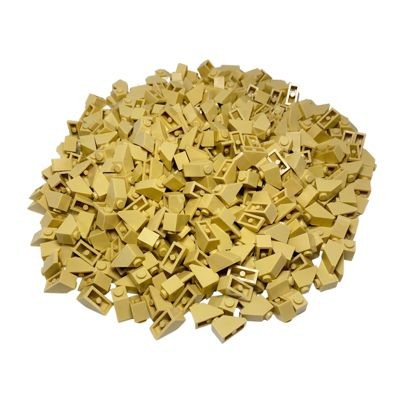 LEGO LEGO 2x1 Schragsteine Beige - Tan Slope 3040 - 100x LEGO 2x1 Bricks Beige — Tan Slope 3040 — 100x
