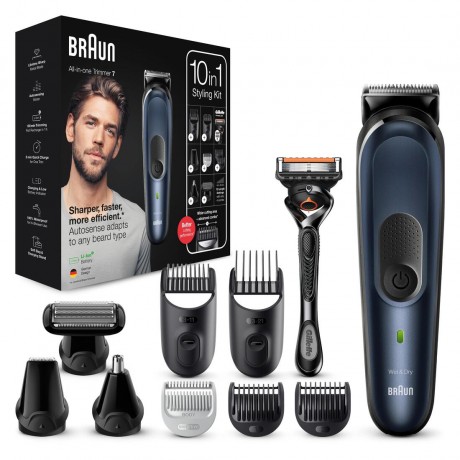 Braun MultiGroomingKit quot;7 MGK7330quot; in Blau und Schwarz  Универсальный набор для ухода за волосами "7 MGK7330" в синем и черном