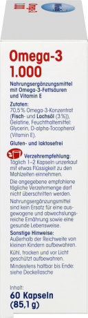 Mivolis Omega-3 1000 Омега-3 1000 мг Рыбий жир в капсулах, Набор 3шт. x 60 шт