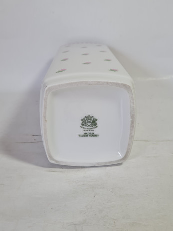 Ваза винтажная Gerold Bavaria / W.Germany с декором из мелких цветов, фарфор, 22 см, Германия, 1960-70гг.