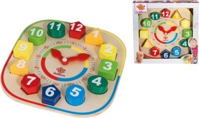 Eichhorn Lernuhr mit Steckteilen Обучаемые часы со сменными частями