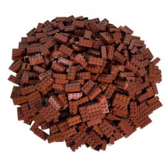LEGO LEGO 2x4 Steine Rotbraun - 100 Stuck - Reddish brown bricks 3001 LEGO 2x4 кирпичи красновато-коричневые - 100 штук - красновато-коричневые кирпичи 3001