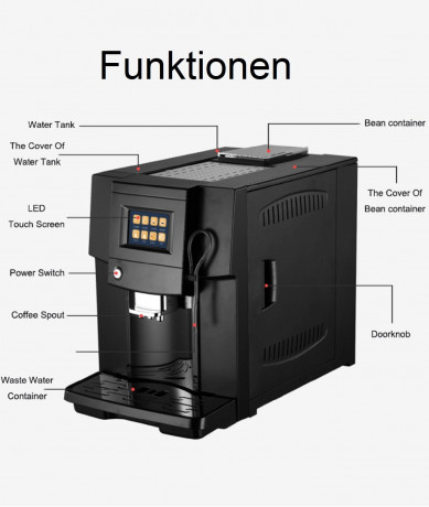 COLET Coffee Maschine COLET Coffee Maschine Kaffeevollautomat Kaffeevollautomat Q006, Kaffee, Espresso, Cappuccino, Selbstreinigungsfunktion  Кофемашина COLET полностью автоматическая кофемашина Q006, кофе, эспрессо, капучино, функция самоочистки