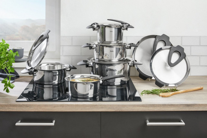 Fissler Fissler Topfset 5-tlg. schwarz INTENSA chrom Набор горшков Fissler, 5 штук. черный ИНТЕНСА