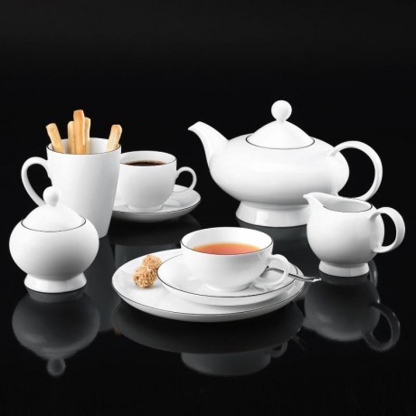 Seltmann Weiden Seltmann Weiden Lido Black Line Teeuntertasse 13 cm Блюдце для чая Seltmann Weiden Lido Black Line 13 см