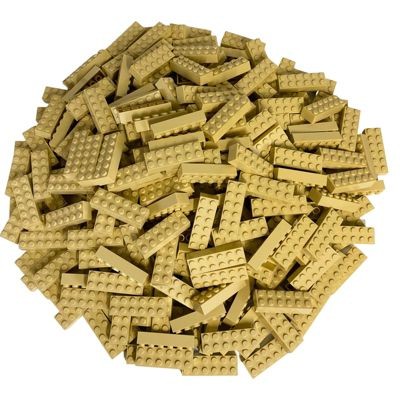 LEGO LEGO 2x6 Steine Beige - 50 Stuck - Tan bricks 2456 LEGO 2x6 кирпичи бежевые - 50 штук - Желто-коричневые кирпичи 2456
