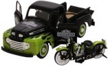 Maisto Modellauto Ford F1 Pick-Up 48 + Harley FL Panhead 48 (Massstab 1:24) Модель автомобиля Ford F1 Pick-Up 48 + Harley FL Panhead 48 (масштаб 1:24)