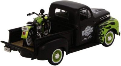 Maisto Modellauto Ford F1 Pick-Up 48 + Harley FL Panhead 48 (Massstab 1:24) Модель автомобиля Ford F1 Pick-Up 48 + Harley FL Panhead 48 (масштаб 1:24)