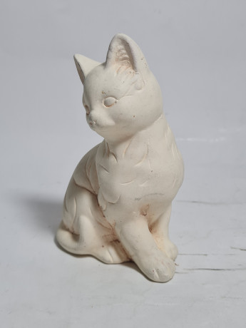 Фигурка винтажная Gilde "Кошка", бисквитный фарфор, ручная работа, 11.5 см, Германия, 1970-80гг.