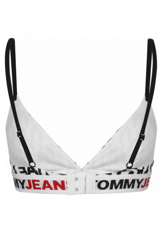 Tommy Hilfiger PRINT Triangle bra tj spell out black ПРИНТ Бюстгальтер с треугольными чашечками tj произнести черный
