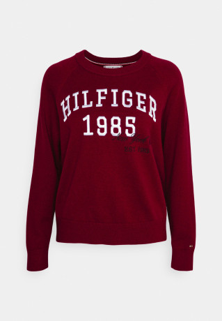 Tommy Hilfiger HERITAGE VARSITY SWEATER Jumper red СТУДЕНЧЕСКИЙ СВИТЕР HERITAGE Джемперы красный