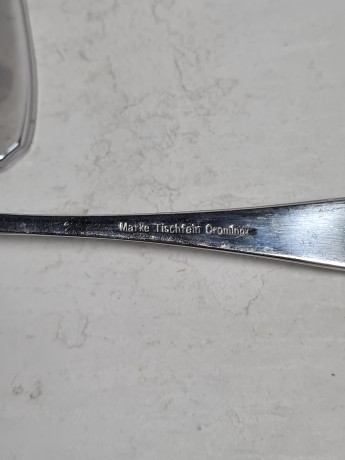 Столовые приборы винтажные Marke Tischiein Crominox, 9 предметов, нержавеющая сталь, Германия, 1970-80гг.