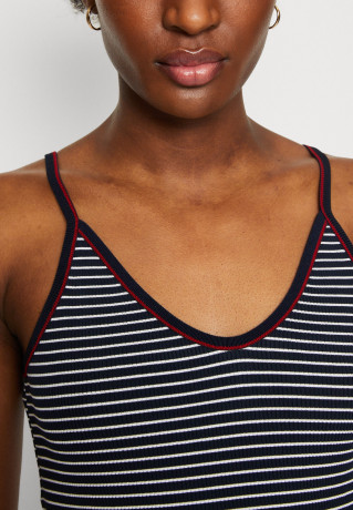 Tommy Hilfiger SLIM MINI STRIPE STRAPPY Top desert sky/ecru SLIM MINI STRIPE STRAPPY Верх небо пустыни/экрю