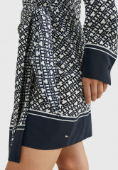 Tommy Hilfiger MONOGRAM PRINT Day dress monogram prep border ПРИНТ МОНОГРАММА Повседневное платье рамка для монограммы