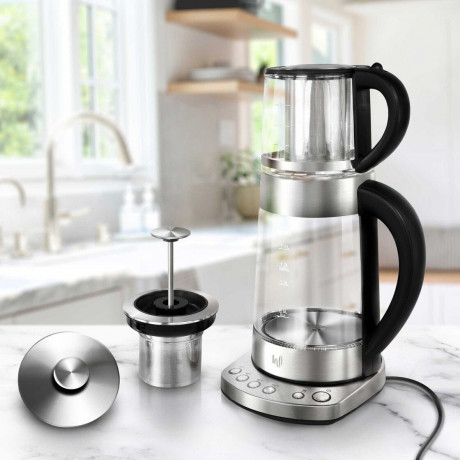 Impolio Impolio Wasser-/Teekocher Impolio Glas Wasserkocher mit Temperatureinstellung, Teesieb  Aufsatz  Прибор для приготовления чая и воды Impolio Стеклянный чайник Impolio с регулировкой температуры и ситечком для чая