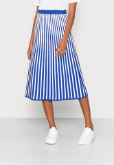 Tommy Hilfiger SHINY MIDI OPENWORK SKIRT Maxi skirt verona blue / ecru swt БЛЕСТЯЩАЯ АЖУРНАЯ ЮБКА МИДИ Юбка макси верона синий / экрю СВТ