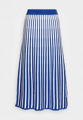 Tommy Hilfiger SHINY MIDI OPENWORK SKIRT Maxi skirt verona blue / ecru swt БЛЕСТЯЩАЯ АЖУРНАЯ ЮБКА МИДИ Юбка макси верона синий / экрю СВТ