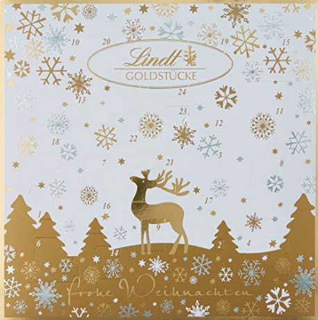 Lindt Goldstucke Adventskalender 2024 Адвент-календарь, 24 сладких сюрприза, 460 г, 3 штуки