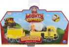 Spin Master Mighty Express Push-and-Go Zug Baut-es Bruno mit Guterwaggon Mighty Express Push-and-Go Train Build it Bruno with Goods Car