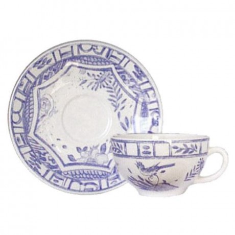 Gien Fayencerie Gien 'Oiseau Bleu monochrome' Fruhstucks-Obertasse 26 cl Gien "Oiseau Bleu монохромный" Чашка для завтрака 260 мл