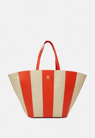 Tommy Hilfiger TRAVEL BEACH TOTE Tote bag deep orange mix TRAVEL BEACH TOTE Сумка-тоут темно-оранжевый микс