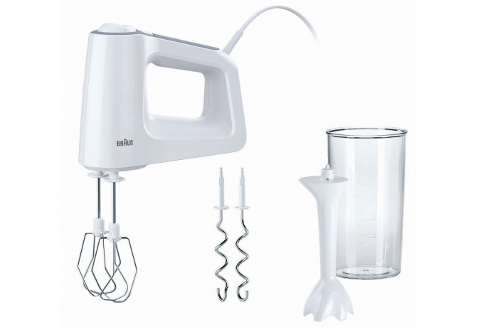 Braun Braun Handmixer HM 3105 MultiMix3 Handmixer mit Stabmixer weiss  Ручной миксер Braun HM 3105 MultiMix3 ручной миксер с ручным миксером белый