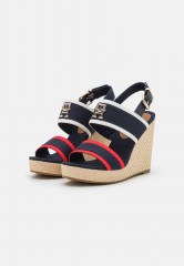 Tommy Hilfiger FEMININE WEDGE Platform sandals red/white/blue FEMININE WEDGE Босоножки на платформе красный/белый/синий